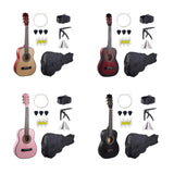 Maxbell 30" Wood Classical Guitar Compact with Gig Bag for Beginner Adults Boys Girls Pink
