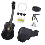 Maxbell 30" Wood Classical Guitar Compact with Gig Bag for Beginner Adults Boys Girls Black