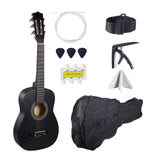 Maxbell 30" Wood Classical Guitar Compact with Gig Bag for Beginner Adults Boys Girls Black