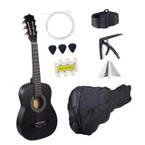 Maxbell 30" Wood Classical Guitar Compact with Gig Bag for Beginner Adults Boys Girls Black