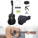Maxbell 30" Wood Classical Guitar Compact with Gig Bag for Beginner Adults Boys Girls Black