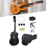 Maxbell 30" Wood Classical Guitar Compact with Gig Bag for Beginner Adults Boys Girls Black