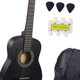 Maxbell 30" Wood Classical Guitar Compact with Gig Bag for Beginner Adults Boys Girls Black