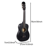 Maxbell 30" Wood Classical Guitar Compact with Gig Bag for Beginner Adults Boys Girls Black