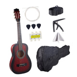 Maxbell 30" Wood Classical Guitar Compact with Gig Bag for Beginner Adults Boys Girls Red