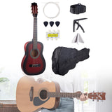 Maxbell 30" Wood Classical Guitar Compact with Gig Bag for Beginner Adults Boys Girls Red
