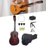 Maxbell 30" Wood Classical Guitar Compact with Gig Bag for Beginner Adults Boys Girls Red