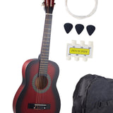 Maxbell 30" Wood Classical Guitar Compact with Gig Bag for Beginner Adults Boys Girls Red