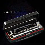 Maxbell Harmonica Toy Ten Hole Diatonic Harmonica for Travel Outings Boys Girls Gifts Silver