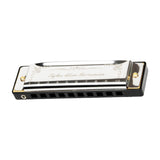 Maxbell Harmonica Toy Ten Hole Diatonic Harmonica for Travel Outings Boys Girls Gifts Silver