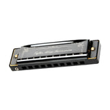 Maxbell Harmonica Toy Ten Hole Diatonic Harmonica for Travel Outings Boys Girls Gifts Black