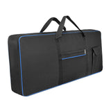 Maxbell 61Key Keyboard Bag Padded Electric Piano Case for Concert School Performance Blue