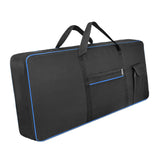 Maxbell 61Key Keyboard Bag Padded Electric Piano Case for Concert School Performance Blue