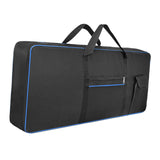 Maxbell 61Key Keyboard Bag Padded Electric Piano Case for Concert School Performance Blue