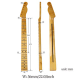 Maxbell Maple Wood Guitar Neck Smooth Surface 22 Frets for Electric Guitar Accessory