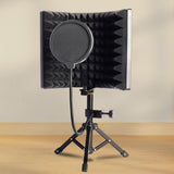 Maxbell 3 Panels Microphone Isolation Shield for Studio Podcasts Recording Equipment