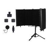 Maxbell Microphone Isolation Shield 5 Panel Foldable with Tripod Stand