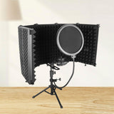 Maxbell Microphone Isolation Shield 5 Panel Foldable with Tripod Stand