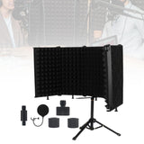 Maxbell Microphone Isolation Shield 5 Panel Foldable with Tripod Stand