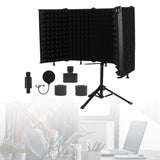 Maxbell Microphone Isolation Shield 5 Panel Foldable with Tripod Stand