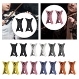Maxbell 2Pcs Violin Stopper for Bow Instrument Accessories Easy to Use Learning Practice black
