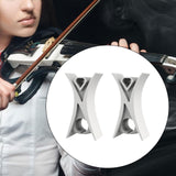 Maxbell 2Pcs Violin Stopper for Bow Instrument Accessories Easy to Use Learning Practice light gray