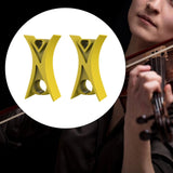 Maxbell 2Pcs Violin Stopper for Bow Instrument Accessories Easy to Use Learning Practice yellow