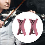 Maxbell 2Pcs Violin Stopper for Bow Instrument Accessories Easy to Use Learning Practice pink