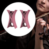 Maxbell 2Pcs Violin Stopper for Bow Instrument Accessories Easy to Use Learning Practice pink
