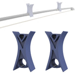 Maxbell 2Pcs Violin Stopper for Bow Instrument Accessories Easy to Use Learning Practice navy blue