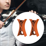 Maxbell 2Pcs Violin Stopper for Bow Instrument Accessories Easy to Use Learning Practice orange