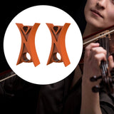 Maxbell 2Pcs Violin Stopper for Bow Instrument Accessories Easy to Use Learning Practice orange