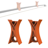 Maxbell 2Pcs Violin Stopper for Bow Instrument Accessories Easy to Use Learning Practice orange