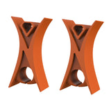 Maxbell 2Pcs Violin Stopper for Bow Instrument Accessories Easy to Use Learning Practice orange