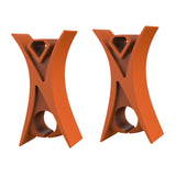 Maxbell 2Pcs Violin Stopper for Bow Instrument Accessories Easy to Use Learning Practice orange