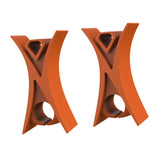 Maxbell 2Pcs Violin Stopper for Bow Instrument Accessories Easy to Use Learning Practice orange