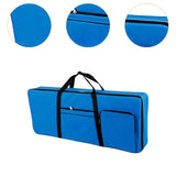 Maxbell 61 Key Keyboard Case Carrying Case Waterproof Piano Gig Bag for Music Studio blue