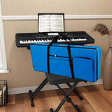 Maxbell 61 Key Keyboard Case Carrying Case Waterproof Piano Gig Bag for Music Studio blue