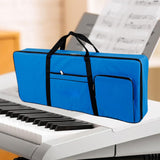 Maxbell 61 Key Keyboard Case Carrying Case Waterproof Piano Gig Bag for Music Studio blue