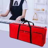 Maxbell 61 Key Keyboard Case Carrying Case Waterproof Piano Gig Bag for Music Studio red