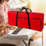 Maxbell 61 Key Keyboard Case Carrying Case Waterproof Piano Gig Bag for Music Studio red