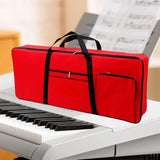 Maxbell 61 Key Keyboard Case Carrying Case Waterproof Piano Gig Bag for Music Studio red