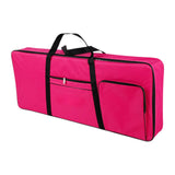 Maxbell 61 Key Keyboard Case Carrying Case Waterproof Piano Gig Bag for Music Studio rose red