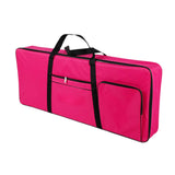 Maxbell 61 Key Keyboard Case Carrying Case Waterproof Piano Gig Bag for Music Studio rose red