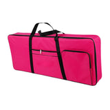 Maxbell 61 Key Keyboard Case Carrying Case Waterproof Piano Gig Bag for Music Studio rose red