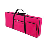 Maxbell 61 Key Keyboard Case Carrying Case Waterproof Piano Gig Bag for Music Studio rose red