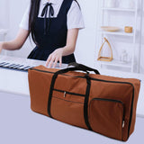 Maxbell 61 Key Keyboard Case Carrying Case Waterproof Piano Gig Bag for Music Studio brown