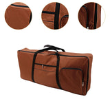 Maxbell 61 Key Keyboard Case Carrying Case Waterproof Piano Gig Bag for Music Studio brown