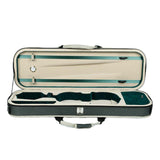 Maxbell Violin Storage Case Handbag Easy Carrying for Beginner Violin Lovers Players green and white