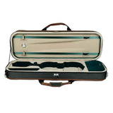 Maxbell Violin Storage Case Handbag Easy Carrying for Beginner Violin Lovers Players green and coffee